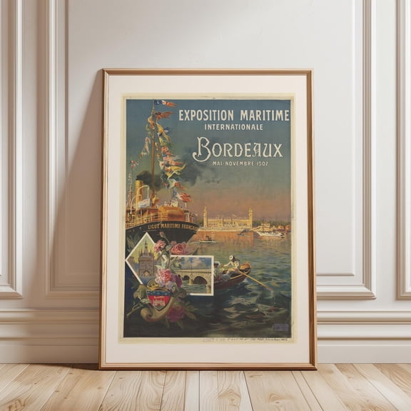 Bordeaux Maritime Exposition Coastal Wall Decor Unframed Paper Print
