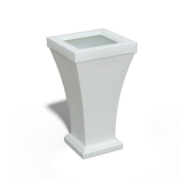 Elegant Bordeaux Tall Self-Watering Planter in White Polyethylene