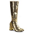 thumbnail image 1 of Bordello SPECTACUL-300SQ - 3" Block Heel Sequins Knee Boot-Gold Sequins-14, 1 of 2