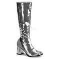 thumbnail image 1 of Bordello SPECTACUL-300SQ - 3" Block Heel Sequins Knee Boot-Slv Sequins-16, 1 of 2