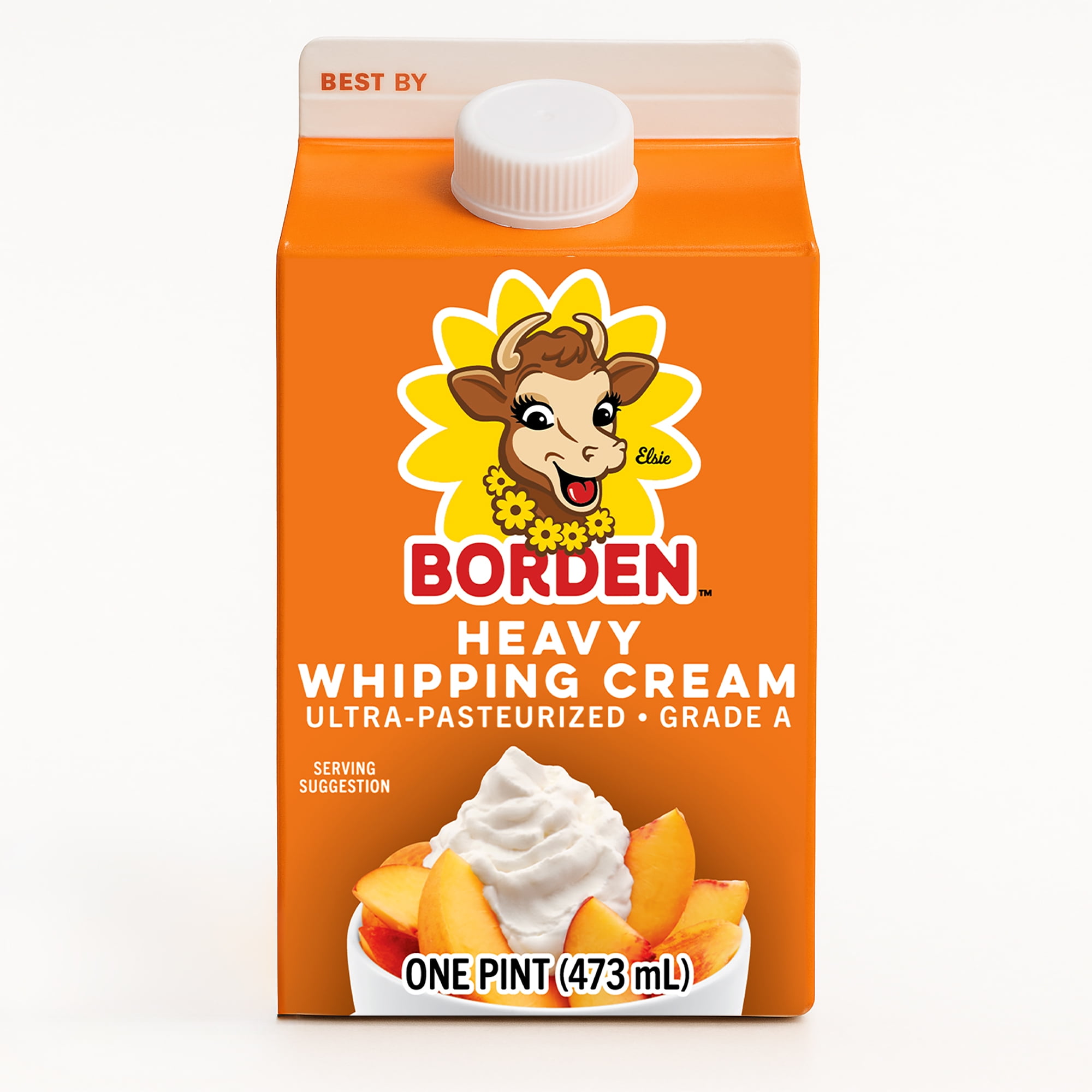 Borden 36% Heavy Cream, Ultra-Pasteurized, 1 Pint Carton