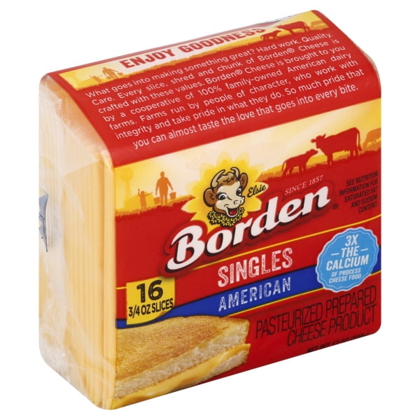 Borden American Cheese Singles, 12 oz.
