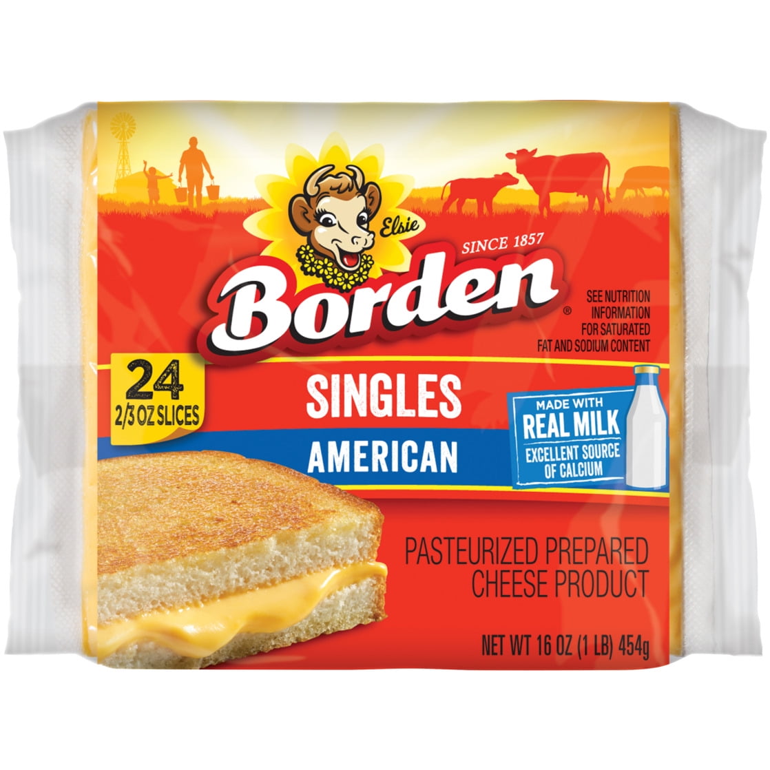 Borden American Singles, 16oz