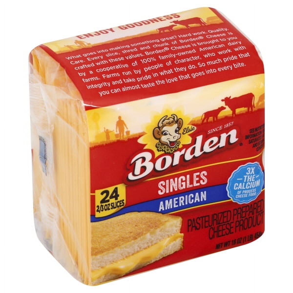 Borden American Cheese Singles , 16oz.