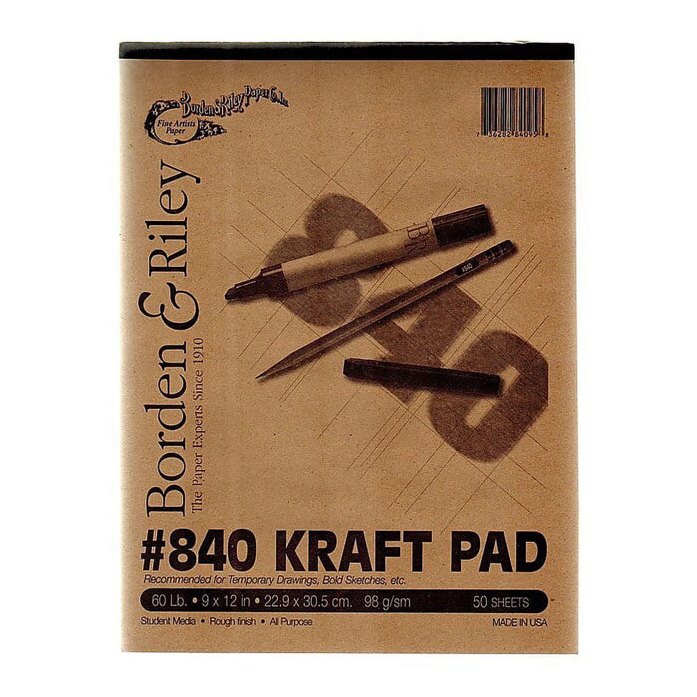 Borden And Riley #840 60 Lb Kraft Paper 9 In. X 12 In. 50 Sheets [Pack Of 3] (3PK-840P091250)