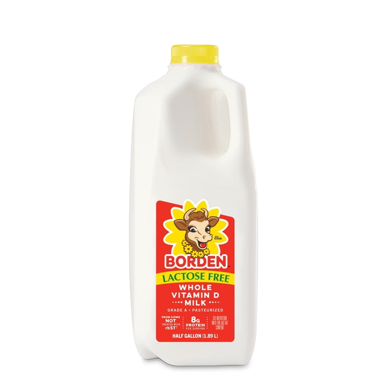 Borden Lactose Free Whole Vitamin D Milk, 1 Half Gallon Jug