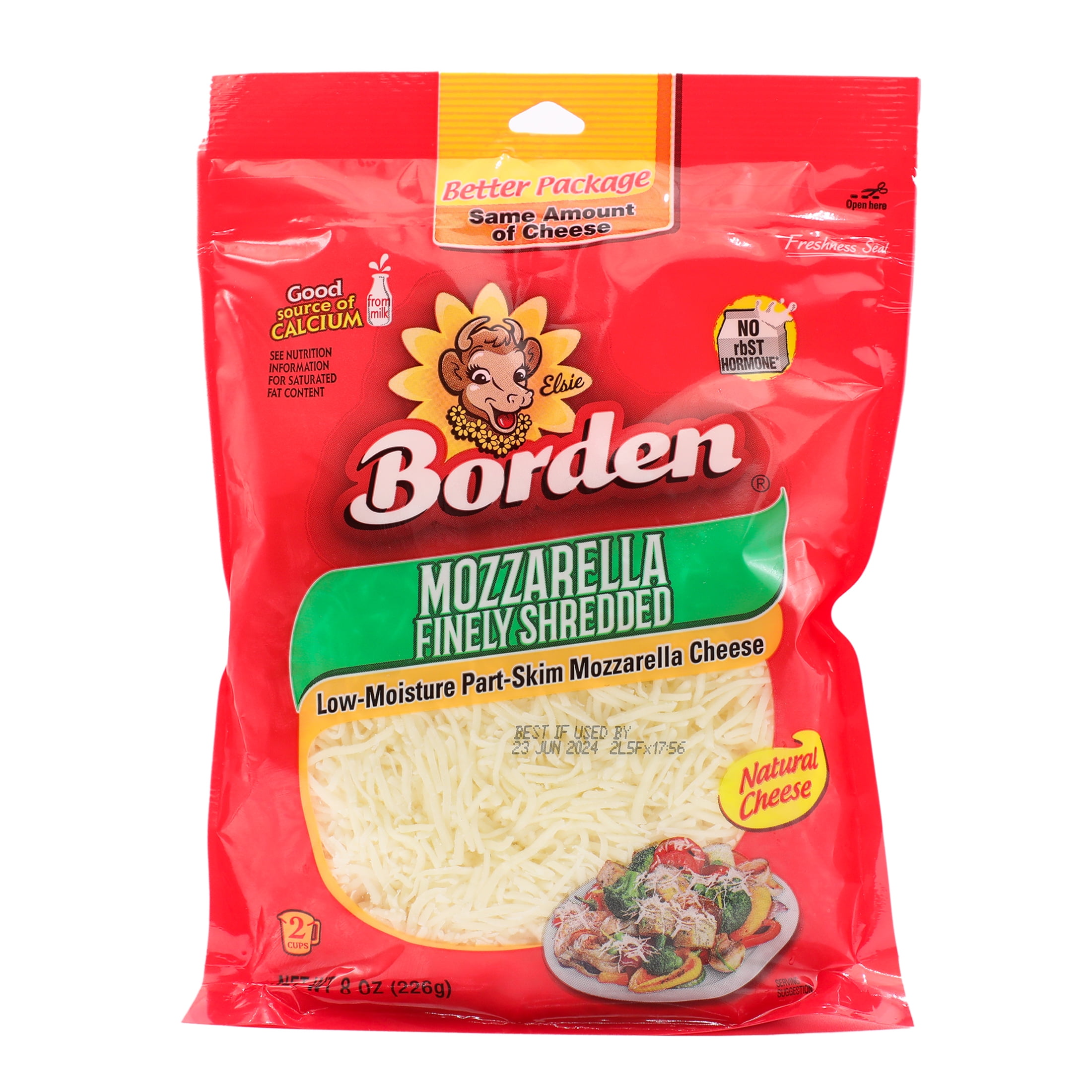Borden Mozzarella FInely Shredded Cheese 8oz