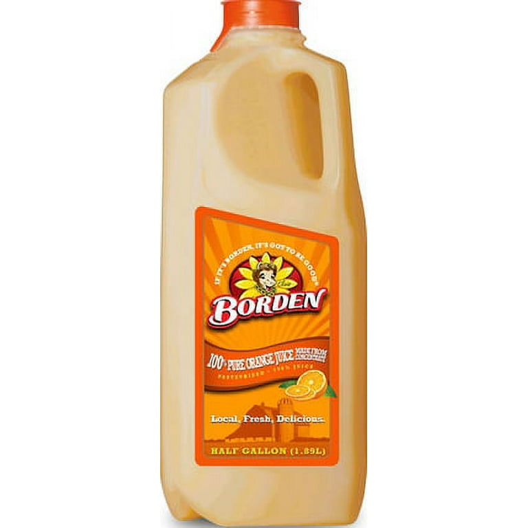 Borden Orange Juice 1 Half Gallon Bottle Smooth