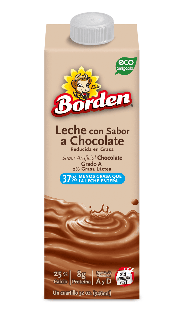 Borden Reduced Fat Chocolate Milk UHT 32 oz. Bottle