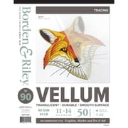 Borden & Riley #90 Sheer Trace Vellum Pad, 50 Sheets, 11 x 14