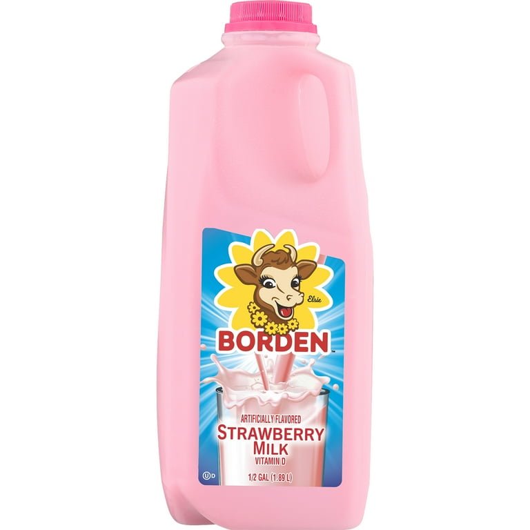 Borden Strawberry Milk Half-Gallon - Walmart.com