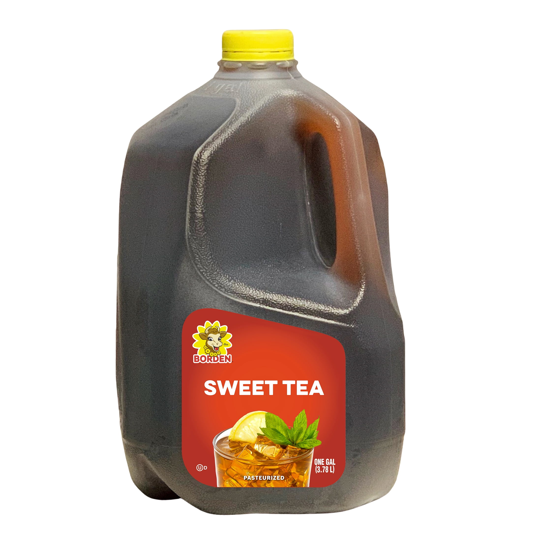 Borden Sweetened Iced Tea, 1 Gallon Jug, Liquid, Smooth, Refrigerated, Naturally Caffeinated Black Tea, Brewed