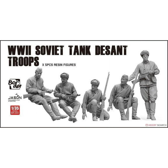 Border BR-004 1/35 Scale Tank Desant Troops X5 PCS Resin Figures Model Kit