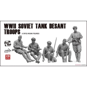 Border BR-004 1/35 Scale Tank Desant Troops X5 PCS Resin Figures Model Kit