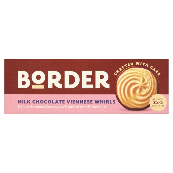 Border Biscuits Chocolate Viennese Whirls 150G, Imported from Britain