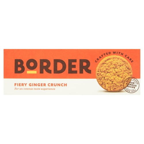 Border Biscuits Fiery Ginger Crunch 135g, British Import (Pack of 2)