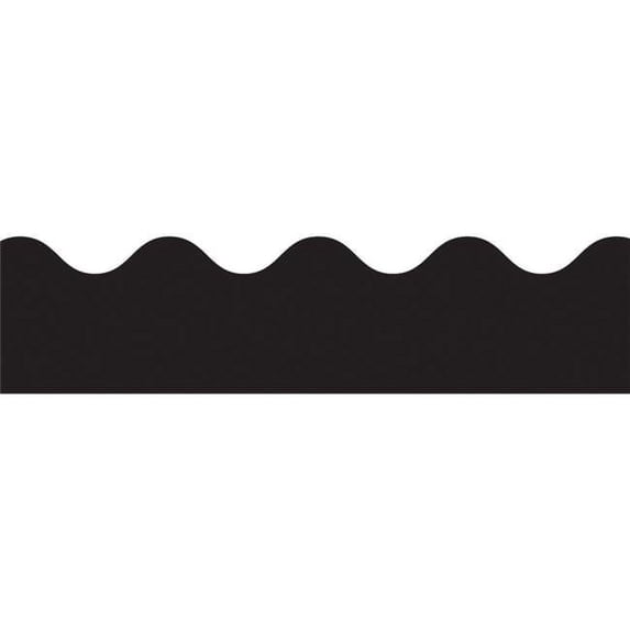 Border Black Scalloped - Pack of 6