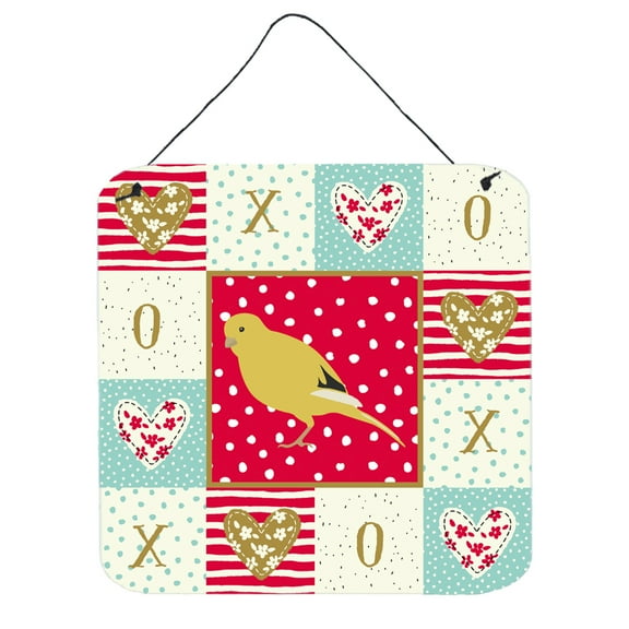Border Canary Love Wall or Door Hanging Prints Red