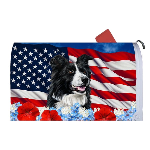 Border Collie - Best of Breed Patriotic Dog Breed Mail Box Cover