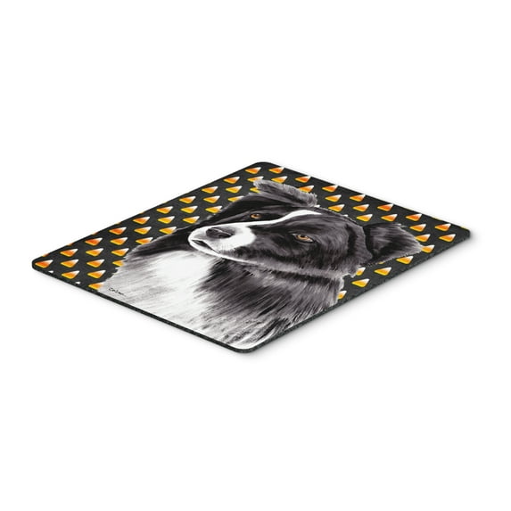 "Border Collie Candy Corn Halloween Portrait Mouse Pad Hot Pad or Trivet"
