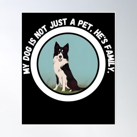 Border Collie - Celebrate Your Furry Family Member With This Ai Generated Image Poster Wall Art, Modern Wall Decor, 8x12 UNFRAMED