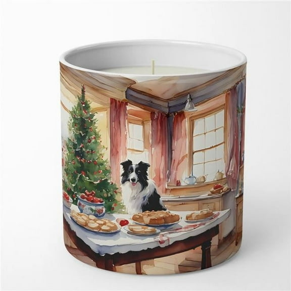 Border Collie Christmas Cookies Decorative Soy Candle 3.25 in x 3.75 in