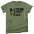 thumbnail image 1 of Border Collie Dad T-shirt, Unisex Men's Shirt, Border Collie Owner, Cute Dog Dad Gift, Heather Military Green, 3X-Large, 1 of 6