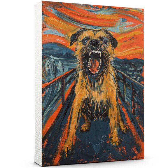 Border Collie Dog Art Print Poster - Border Collie Dog Canvas Wall Art For Bedroom Decor - Cute Bathroom Decor - Birthday Gifts For Her