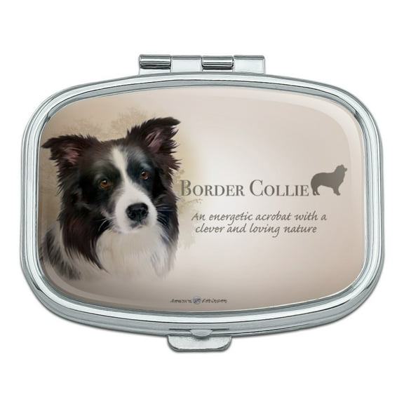 Border Collie Dog Breed Rectangle Pill Case Trinket Gift Box