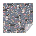 thumbnail image 1 of Border Collie Dog and Flower Florals Square Tablecloth,Waterproof Square Table Cover,Wipeable Spillproof Washable Table Cover for Home Kitchen Party Decor 52"x52"(132x132cm), 1 of 1