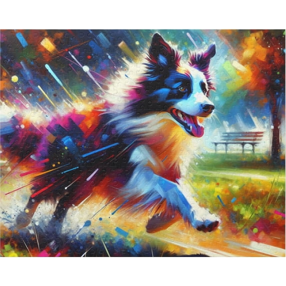 Border Collie Dog Jigsaw Puzzle | 1000 Pieces | Fun Brain Puzzle Lovers Challenging and Relaxing Gifts Idea | Border Collie Gifts For Family, Friends, Pet Dog Lovers