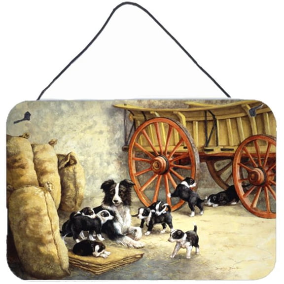 Border Collie Dog Litter Wall or Door Hanging Prints