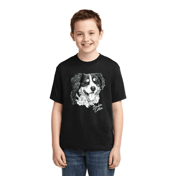 Border Collie Dog Lover Pet Owner Animal Lover Boys Graphic Youth T-Shirt