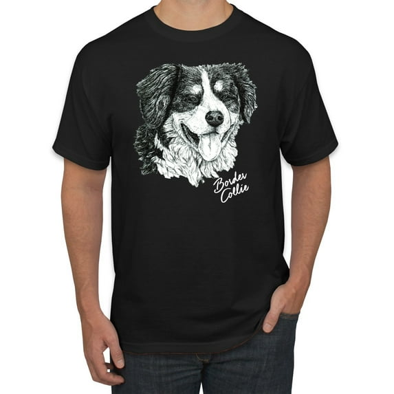 Border Collie Dog Lover Pet Owner Animal Lover Graphic T-Shirt, Black, Small