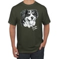 thumbnail image 1 of Border Collie Dog Lover Pet Owner Animal Lover Graphic T-Shirt, Military Green, Small, 1 of 4