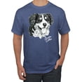 thumbnail image 1 of Border Collie Dog Lover Pet Owner Animal Lover Graphic T-Shirt, Vintage Heather Blue, Large, 1 of 4