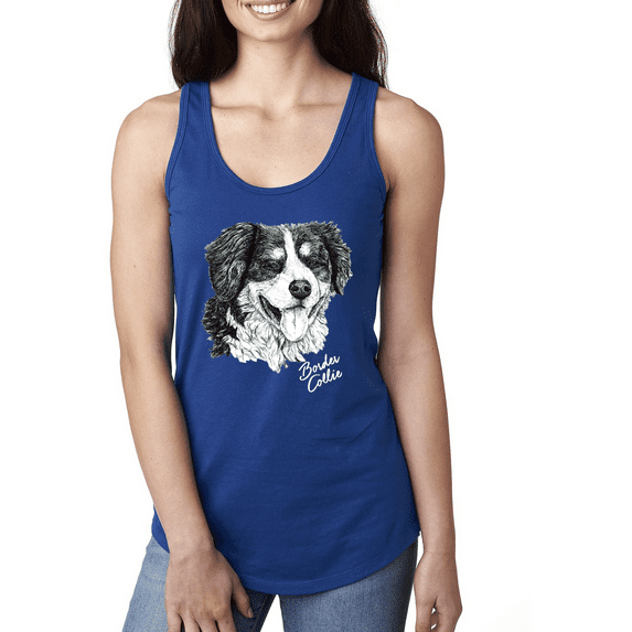 Border Collie Dog Lover Pet Owner Animal Lover Ladies Racerback Tank Top