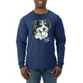 thumbnail image 1 of Border Collie Dog Lover Pet Owner Animal Lover Mens Long Sleeve Shirt, Navy, Large, 1 of 4