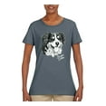 thumbnail image 1 of Border Collie Dog Lover Pet Owner Animal Lover Womens Graphic T-Shirt, Charcoal, 3XL, 1 of 4