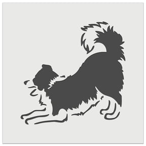 Border Collie Dog Play Bow DIY Cookie Wall Craft Stencil - 5.5 Inch