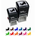 thumbnail image 1 of Border Collie Dog Play Bow Self-Inking Rubber Stamp Ink Stamper - Lime Green Ink - Small 1 Inch, 1 of 7