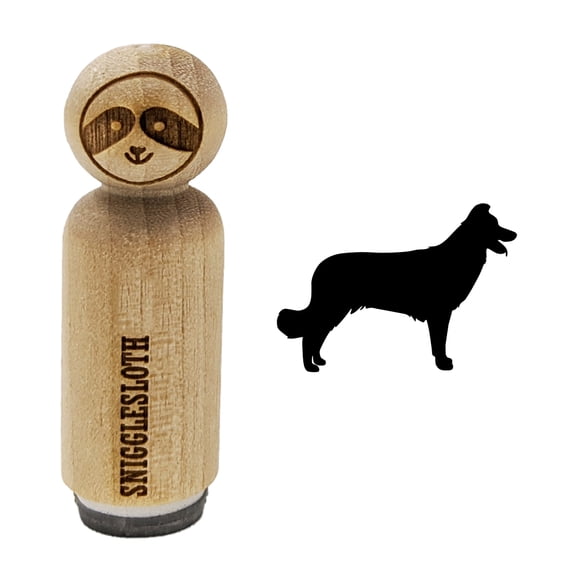 Border Collie Dog Solid Rubber Stamp for Scrapbooking Crafting Stamping - Mini 1/2 Inch
