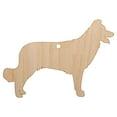 thumbnail image 1 of Border Collie Dog Solid Wood Holiday Christmas Tree Ornament Unfinished DIY Pre-Drilled Craft, 1 of 7