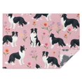 thumbnail image 1 of Border Collie Dogs with Pioneer Flower Rectangle Tablecloth 60"x84",Waterproof Polyester Rectangle Table Cloth, Wipeable Spillproof Polyester Tablecloth for Dining, Camping, Indoor and Outdoor, 1 of 5