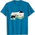 thumbnail image 1 of Border Collie Dogs Herding Sheep Softstyle Unisex T-Shirt,Sapphire Color,Size 3XL, 1 of 5