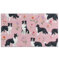 thumbnail image 1 of Border Collie Dogs with Pioneer Flower Door Rugs,Washable Non Slip Door Mats Indoor,Decorative Door Mats,Entry Mat Indoor for Entrance,Bedroom,Kitchen,Bathroom,17"x30", 1 of 6
