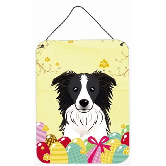 Border Collie Easter Egg Hunt Wall or Door Hanging Prints