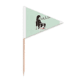 thumbnail image 1 of Border Collie Farm Pet Art Deco  Fashion Toothpick Triangle Cupcake Toppers Flag, 1 of 3