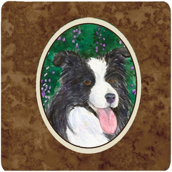 Border Collie Foam Coasters, Set Of 4