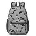 thumbnail image 1 of Border Collie Gray Pattern 17" Waterproof Oxford School Backpacks for Teens, S-Shape Padded Straps, for School, Travel, Hiking, Camping, 1 of 5